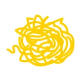 Grafik mit Spaghetti.