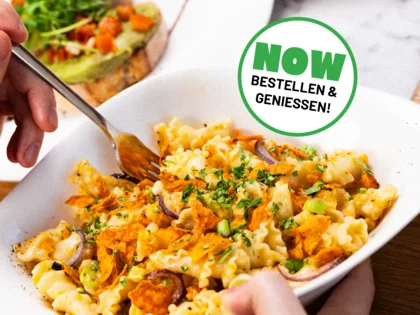 Die neuste Pop UP Pasta mit der Aufschrift "NOW bestellen und genießen"