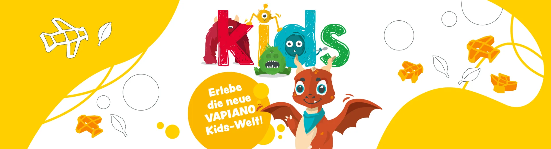 Kleine Monster verstecken sich hinter dem Wort "kids".