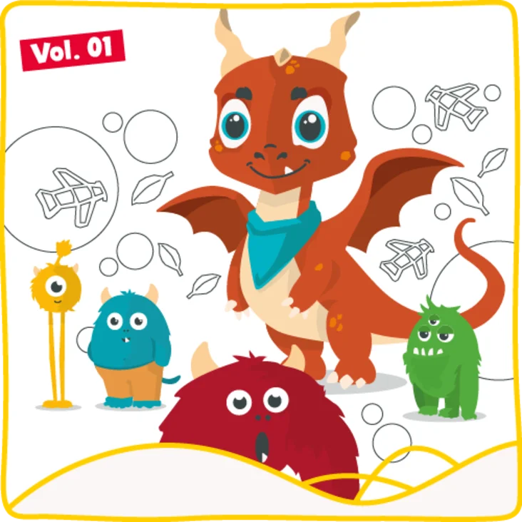 Kleine Monster und ein Freundlicher Drache.